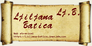 Ljiljana Batica vizit kartica